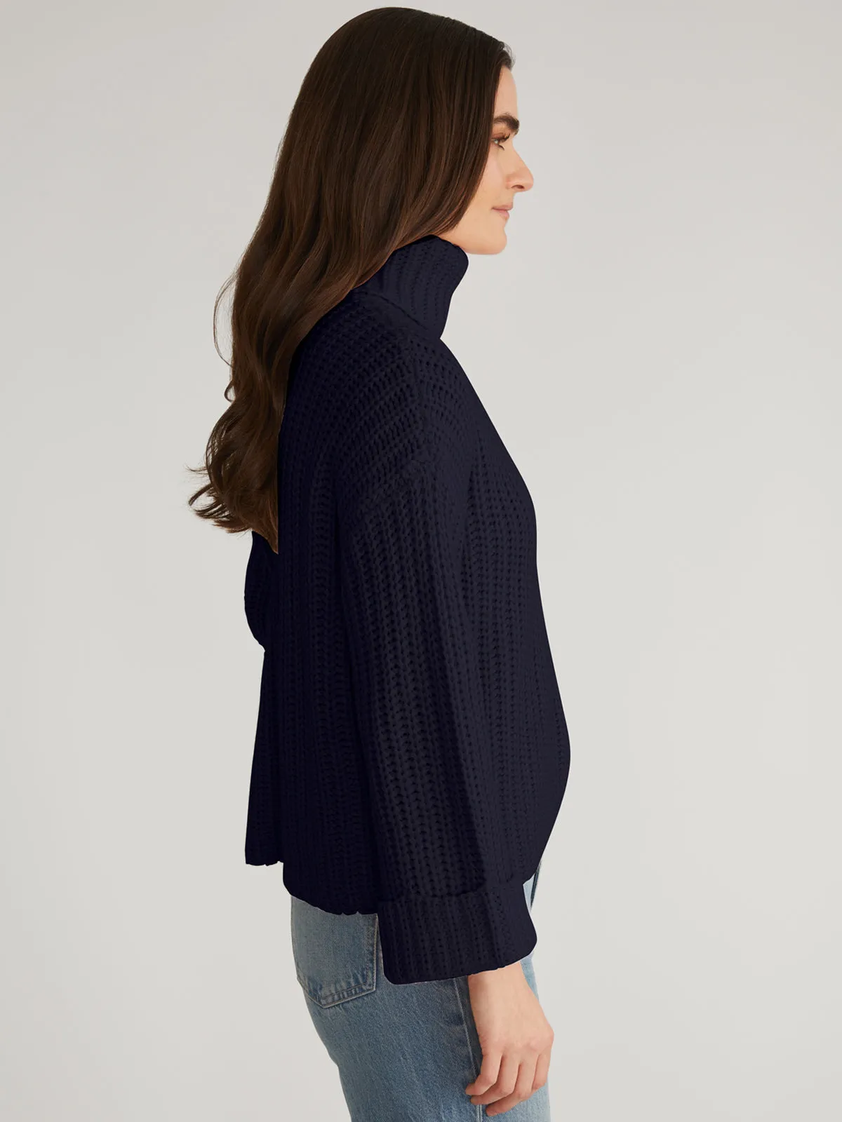 Vida: Turtleneck Shaker Pullover