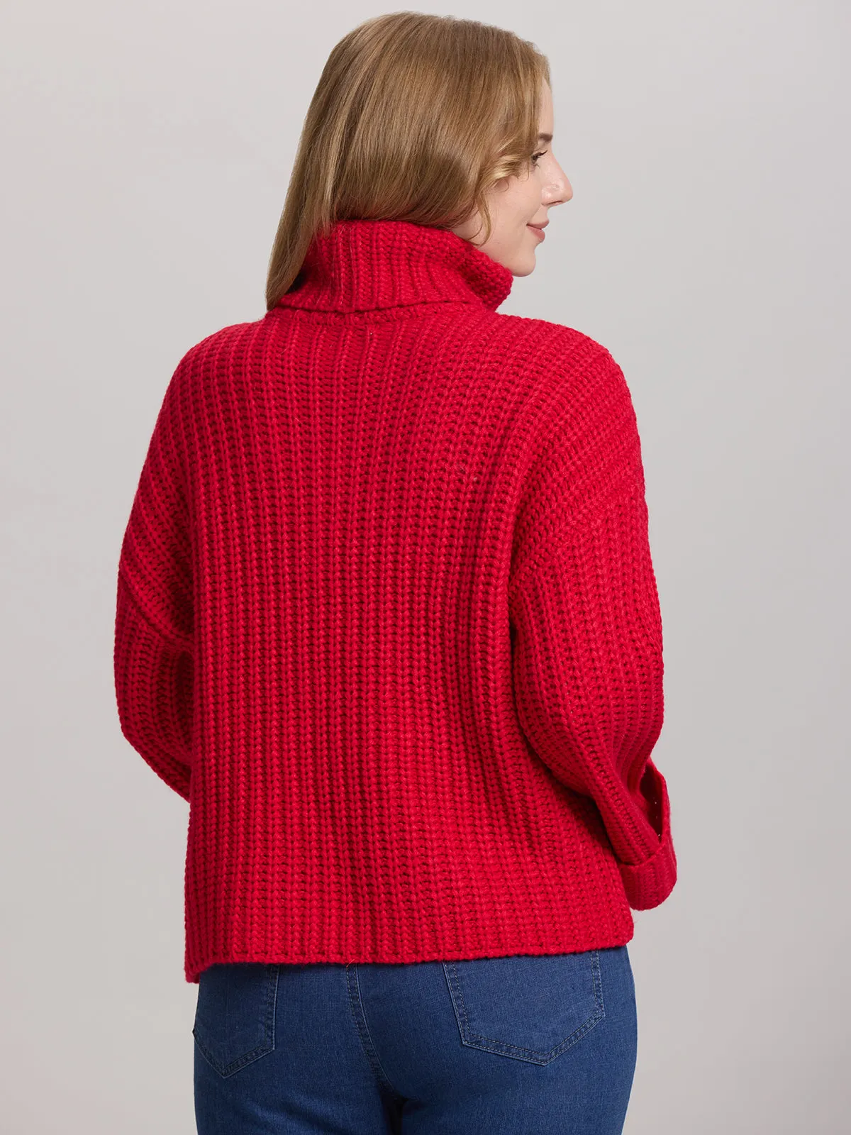 Vida: Turtleneck Shaker Pullover