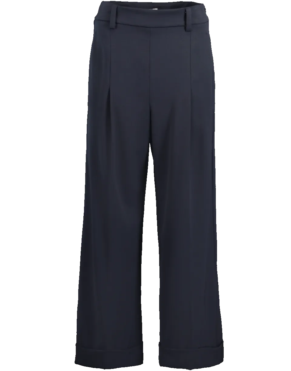 Wide Leg Cuffed Pant