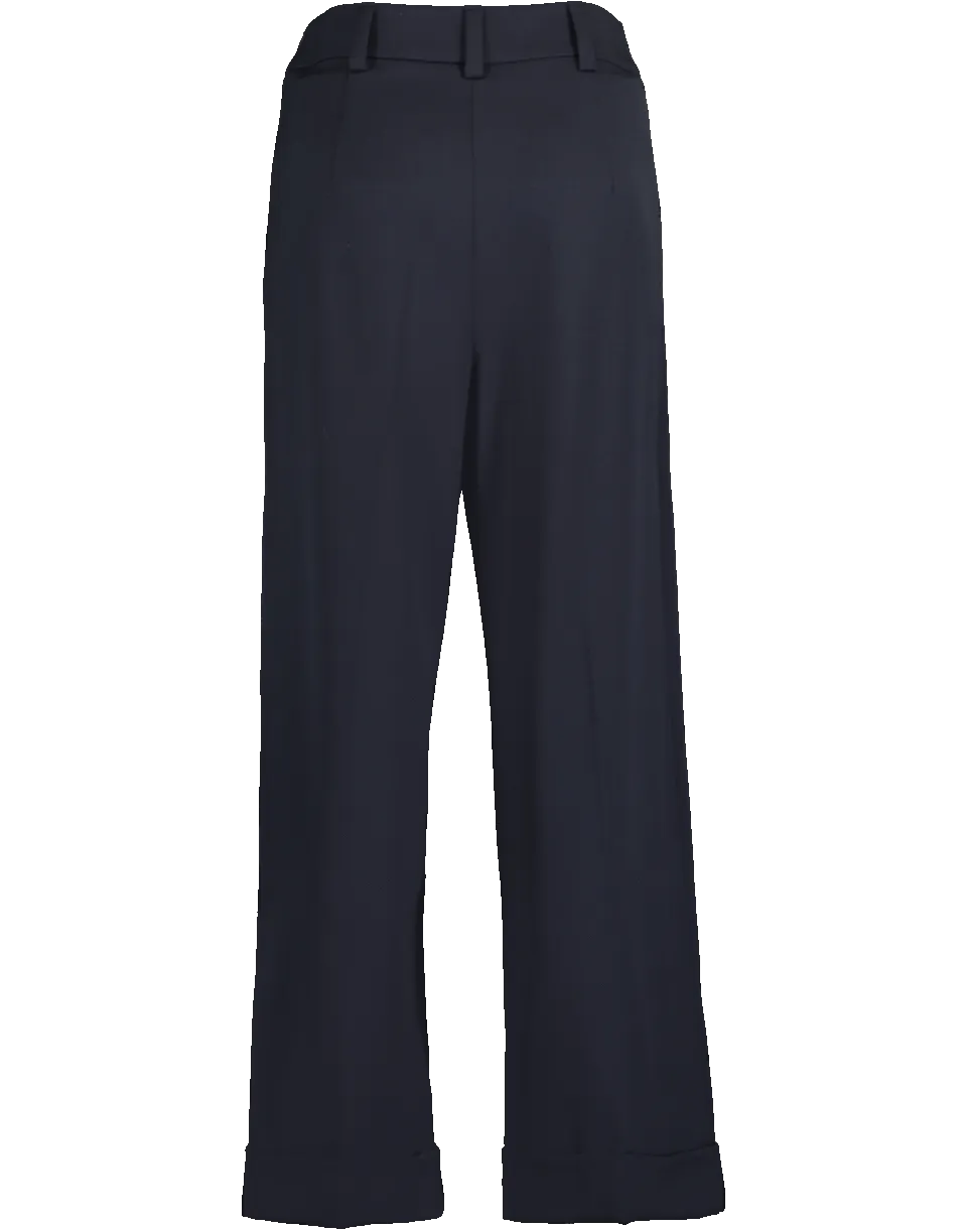 Wide Leg Cuffed Pant