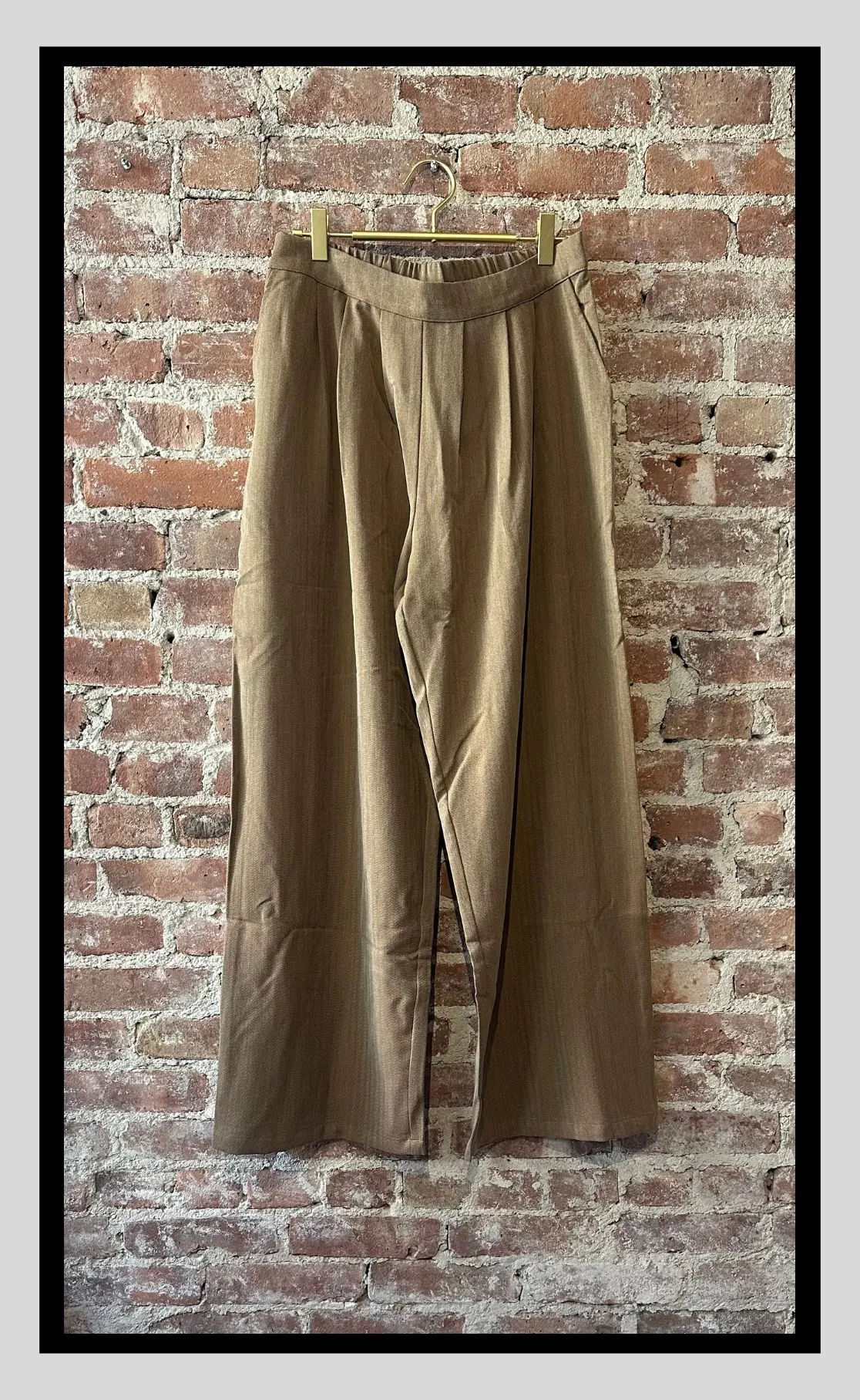 Wide-Leg Pleated Trousers