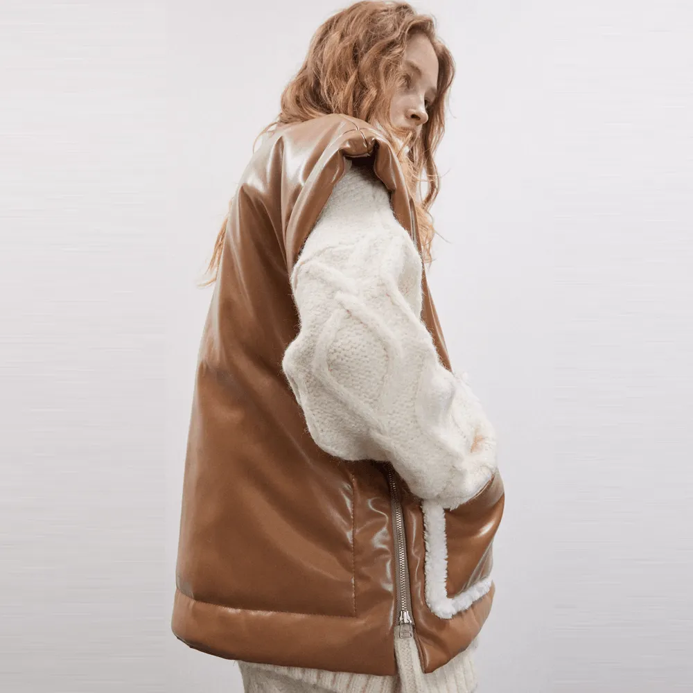 Women Shearling Sheepskin Leather Vest